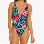 Trina Turk  Indian Garden Floral One Piece sz 10 Photo 3