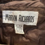 Marvin Richards  Quilted Pattern Coat Jacket Chocolate Brown Women's Size XL Photo 7
