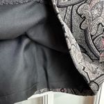 Susan Bristol Vintage Velvet Burnout Black & Pink Paisley Pencil Skirt Size 8 M Photo 7