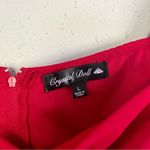 Crystal Doll  Red Cap Sleeve Mini Dress Wedding Guest Large Cut Out Photo 1