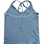 American Eagle Navy and white striped cropped halter top size medium Photo 0