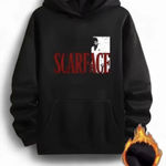 Hoodie Thick Unisex Scarface Graphic Hoodie | Thermal Lined Pullover (XXL) Black Photo 0