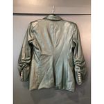 Veronica Beard  Hollis Emerald Faux Vegan Leather Dickey Jacket Blazer Size 4 Photo 2