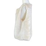 Signature Studio  Women's Vest Sz S Cream Faux Fur Open‎ Front Mob Wife Old Money Photo 2