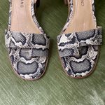 Lucky Brand  Loklin Heeled Sandal Size 6 Snake Print Ankle Strap Chunky Heel New Photo 2