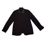 Lane Bryant  Women's Blazer Black Faux Leather Trim size 16 Photo 4