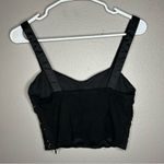 ZARA black beaded & sequins cropped cami top women's size small Photo 5