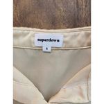 superdown  Cream Miriam Short Sleeves Button Up Top Size Small Photo 5