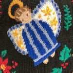 Signatures by Northern Isles Hand Embroidered Christmas Sweater Vest Black Size M Photo 7