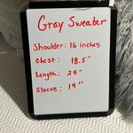 Merona Comfy Sweater Gray Sequin Collar Plunge Neck Roomy Womens Medium Photo 14