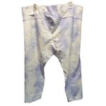 Nike  One White/Purple Tie Dye Crop Legging Women's Size 2X Mid Rise Training NWT Photo 2