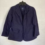 Gap 🛍 4/$20 Sale  Blue Linen Cotton Lightweight Blazer Jacket Size 2 Photo 0