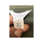 Caslon Womens Split-Neck Long- Sleeve Collared Sweatshirt Green Sz M Photo 2