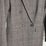 Loft Double Breasted Glen Plaid Brown Blazer Jacket Size 10 Photo 9