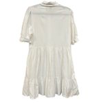 Royalamp Cotton White Tiered Dress Puff Sleeve Collared Casual Size M‎ Size M Photo 8
