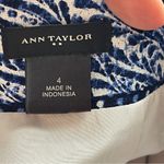 ANN TAYLOR FACTORY | Blue Mixed Print Striped Color Block Pencil Skirt Sz 4 Photo 3