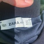 ZARA  Knit Navy & Peach/Orange Crochet Wide Leg Stretchy Pants Size M Photo 1