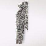 Misook ‎ Vintage Y2K Black White Spotted Shiny Zip Closure Jacket Size S Photo 5