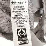 Athleta  Zone Bra Gray Powervita Fabric Strappy Back Removable Cups Size Medium Photo 5