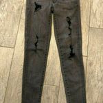 American Eagle 2R Super Super Stretch Jegging Denim Jeans gray 2 Destroyed Holes Photo 4