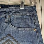 Adam Levine  Denim Blue Patterned Women's Shorts Photo 5