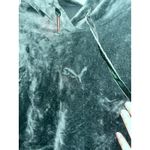 Puma Velvet Hoodie Pullover Drawstring Kangaroo Pocket Olive Green Soft Comfy Photo 1