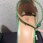 New Women's Shea Platform Dress Sandals INC Green Glitter Stud Block Heel Size 9 Photo 2