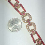 Camrose & Kross JBK Jackie Kennedy Equestrian Red Enamel CZ Rhinestone Bracelet Photo 7