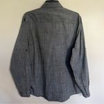 Best In Show Chambray & Teal Long Sleeve‎ Button Front Shirt Women's Size Large Gray Photo 12