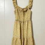 Storia   Dress Yellow Floral Sleeveless Tiered Mini Size M Photo 0