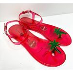 Katy Perry Shoes Womens Size 7 Red Ankle Strap Jelly Sandals Photo 2