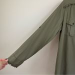 Sundance  Ruffle Trim Roll Tab Sleeves Button Down Shirt Relaxed Fit Size Medium Photo 2