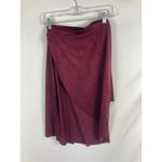 Solemio NWT Maroon Wrap Skirt Suede Size Medium Photo 2