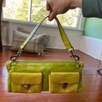 Lumiani Neon Green & Yellow Leather Bag / Made in a Italy Photo 6