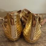 Kenneth Cole  Reaction Strappy  Gold Sandals Women’s Size 9 Double Buckle Photo 5