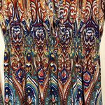 Boston Proper - Boho Paisley Print Bell Sleeves Stretch Smocked Dress- Size 2 Photo 5