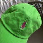 Ralph Lauren Polo by  Bright Green Cap with Pink Emblem Photo 6