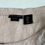  100% Linen Blouse Tahari Kimono Sleeve Neutral Relaxed Summer Beach Photo 3