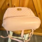 Bebe Danielle Quilted Blush Backpack Square Gold Zippers Purse. Photo 2