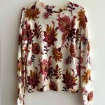 Spartina 449 Fall Floral Crewneck Sweater, Size Medium Photo 1