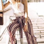 Moon River Wide Leg Striped Pants Photo 0