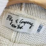 VINTAGE 90s Chunky Knit Boxy Turtleneck Sweater White Size L Photo 5