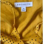 Socialite Yellow Polka Dot Scallop layer Chiffon Summer Blouse - XS EUC Photo 7