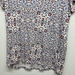 Caslon 100% Linen Floral Coastalgirl Beach Feminine Cottagecore Bohemian Top M Photo 3