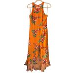 Ali & Jay D1 Ali & Jay Orange Floral Maxi Dress Size Small Photo 2
