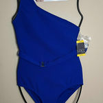 Loft  Swim Medium One Shoulder Royal Blue One Piece Swimsuit Photo 0