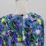 Peter Pillotto Silk Sleeveless Top Blouse Bright Blue Green Hi Low UK 10 US 6 Photo 3