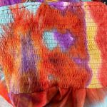 Kori America Strapless Tiered Ruffle Dress Coverup Tie-Dye Orange Purple Size L Photo 3