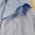 Michelangelo Gown Womens 6 Blue Beaded Whimsical Fairy Corset Halter Prom Dress Photo 12