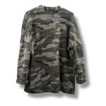 Nanavatee Green Camo Long Sleeve Open Knit Fuzzy Soft Cardigan Sz S/M Photo 1